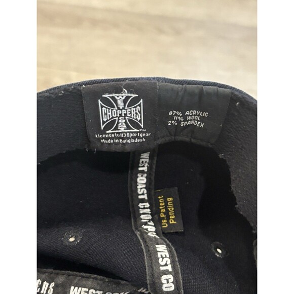 Vintage West Coast Choppers Hat Fitted Jesse James 90s Wool Blend Biker - Picture 7 of 8